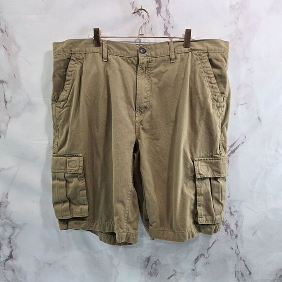 Gramicci Shorts Mens 40 Brown Tan Cargo 11 Inch Cotton Camp Bermuda Long - Picture 1 of 11